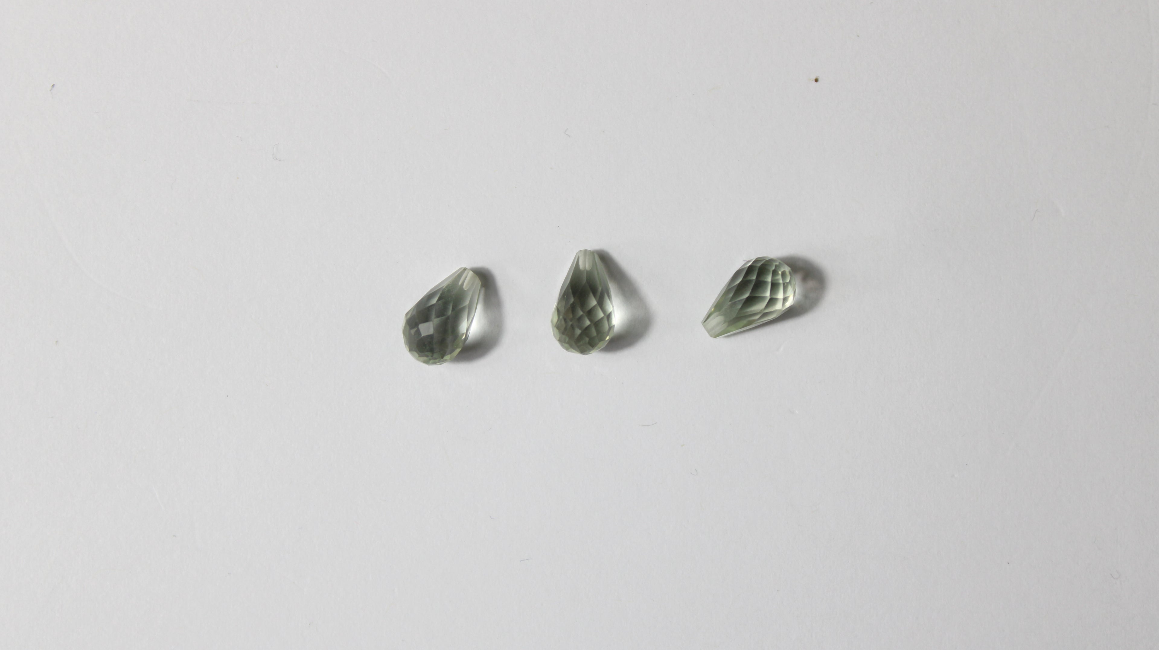 Prasiolite Natural Brioche – Lot of 3 Units (6.73 ct in total)