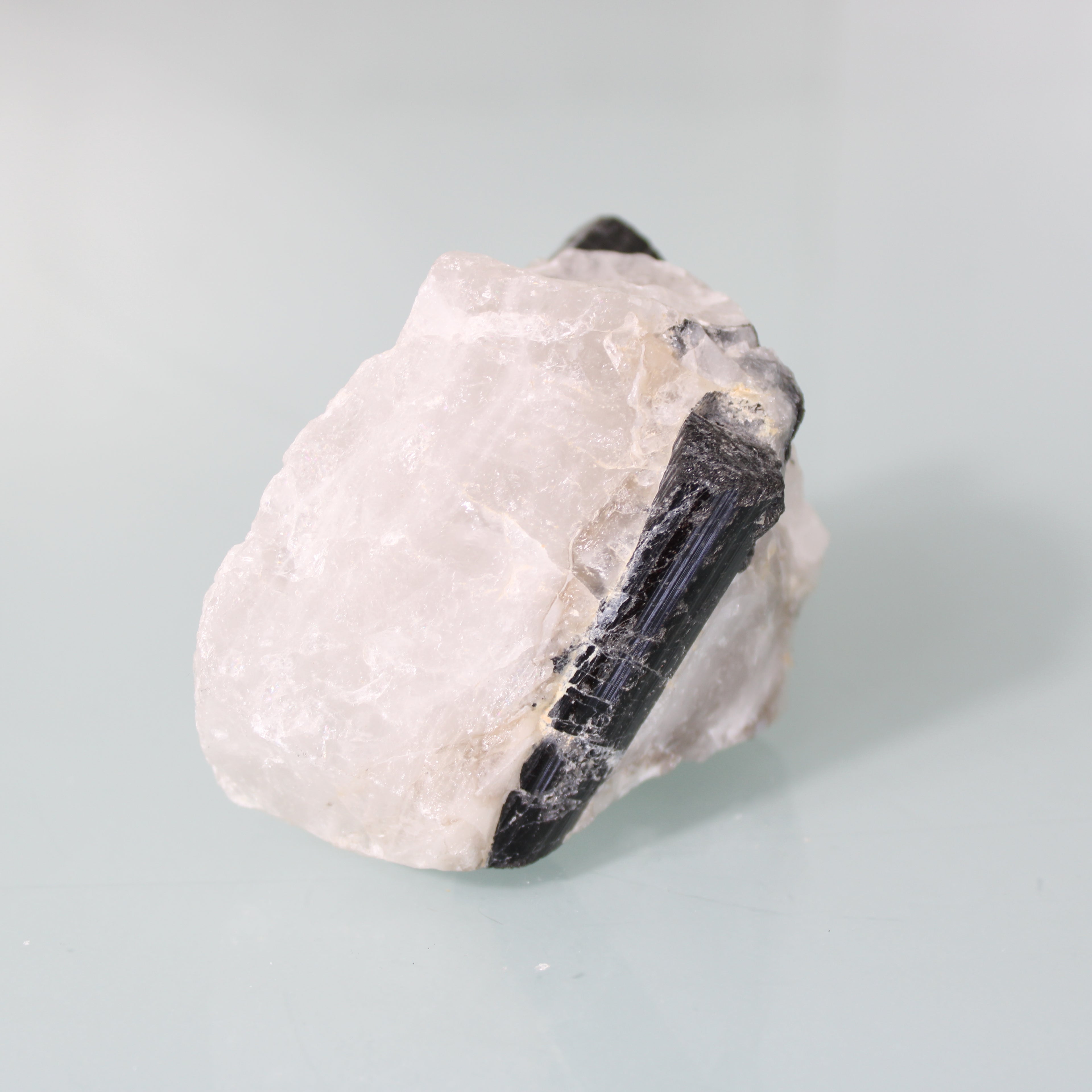 Quartz Block with Black Tourmaline – Energy in its Pure State
