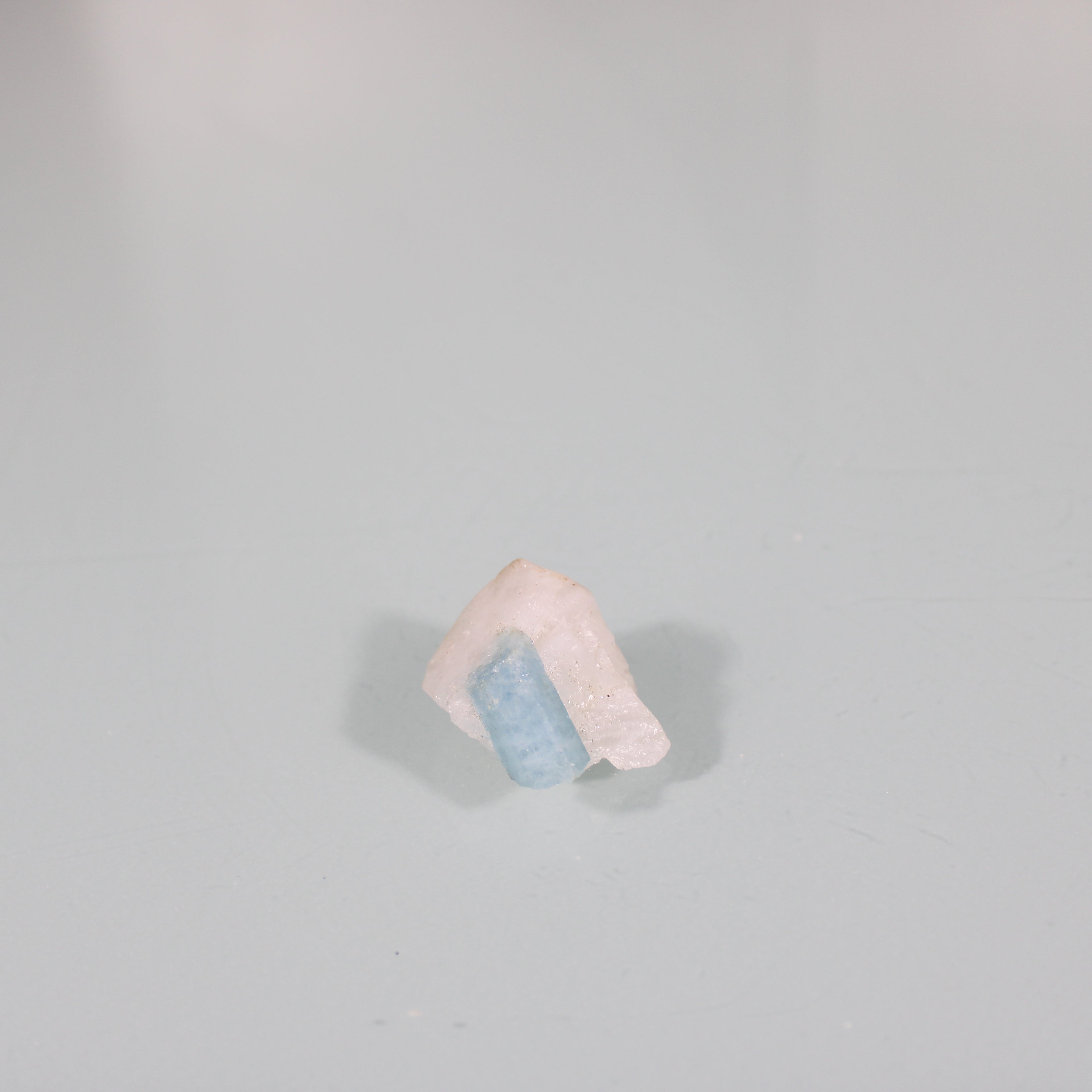 Aquamarine Crystal with Visible Matrix Termination – High Value Miniature