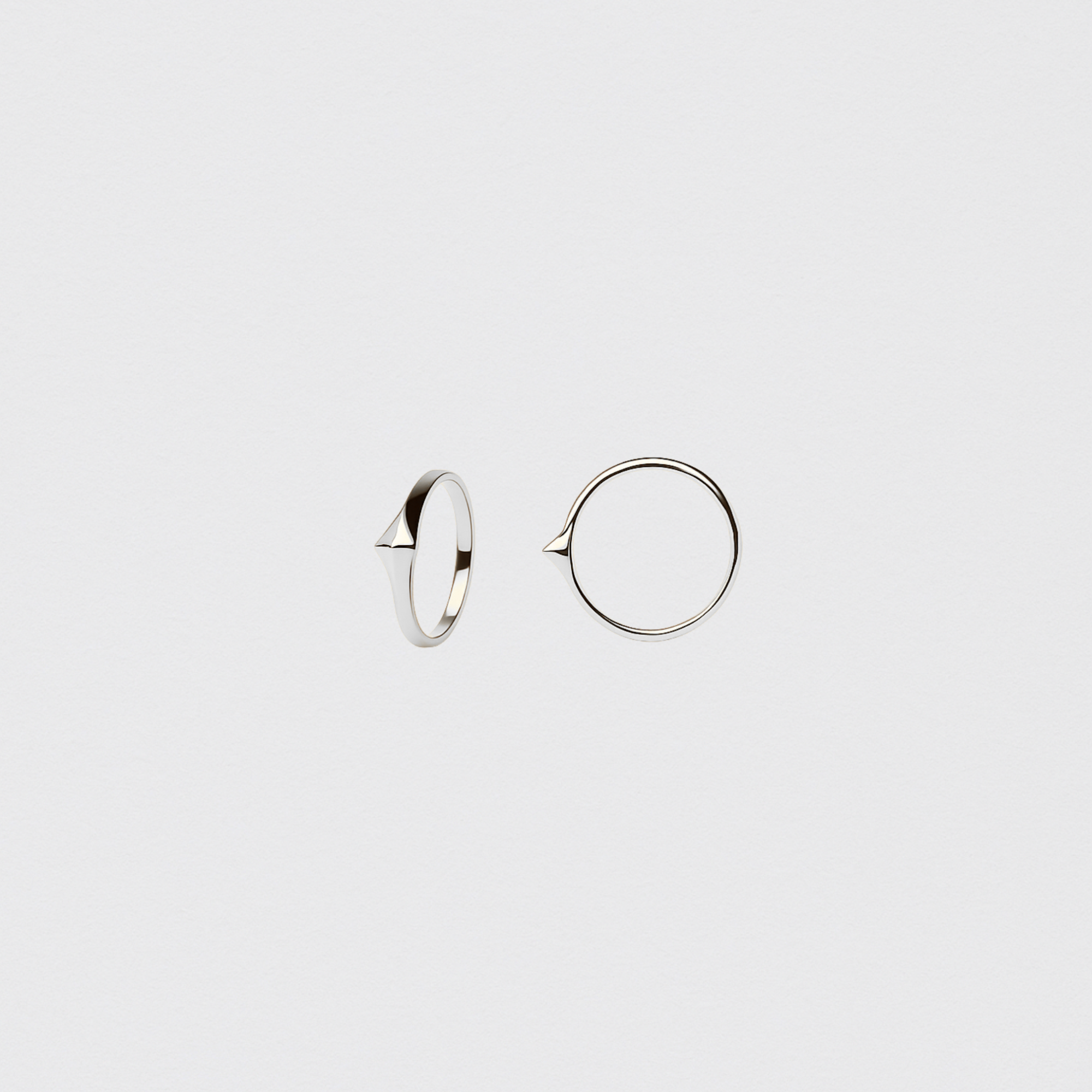 925 Sterling Silver Ring with Geometric Tip
