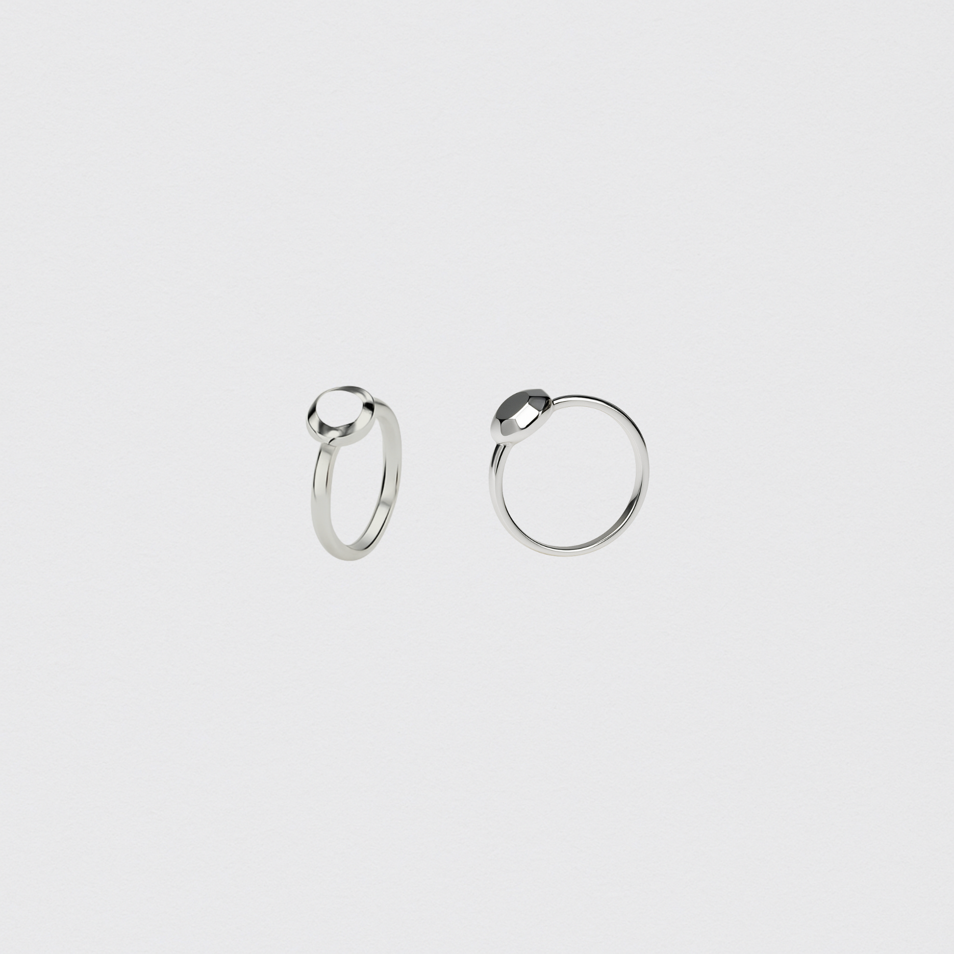 925 Sterling Silver Ring with Geometric Design