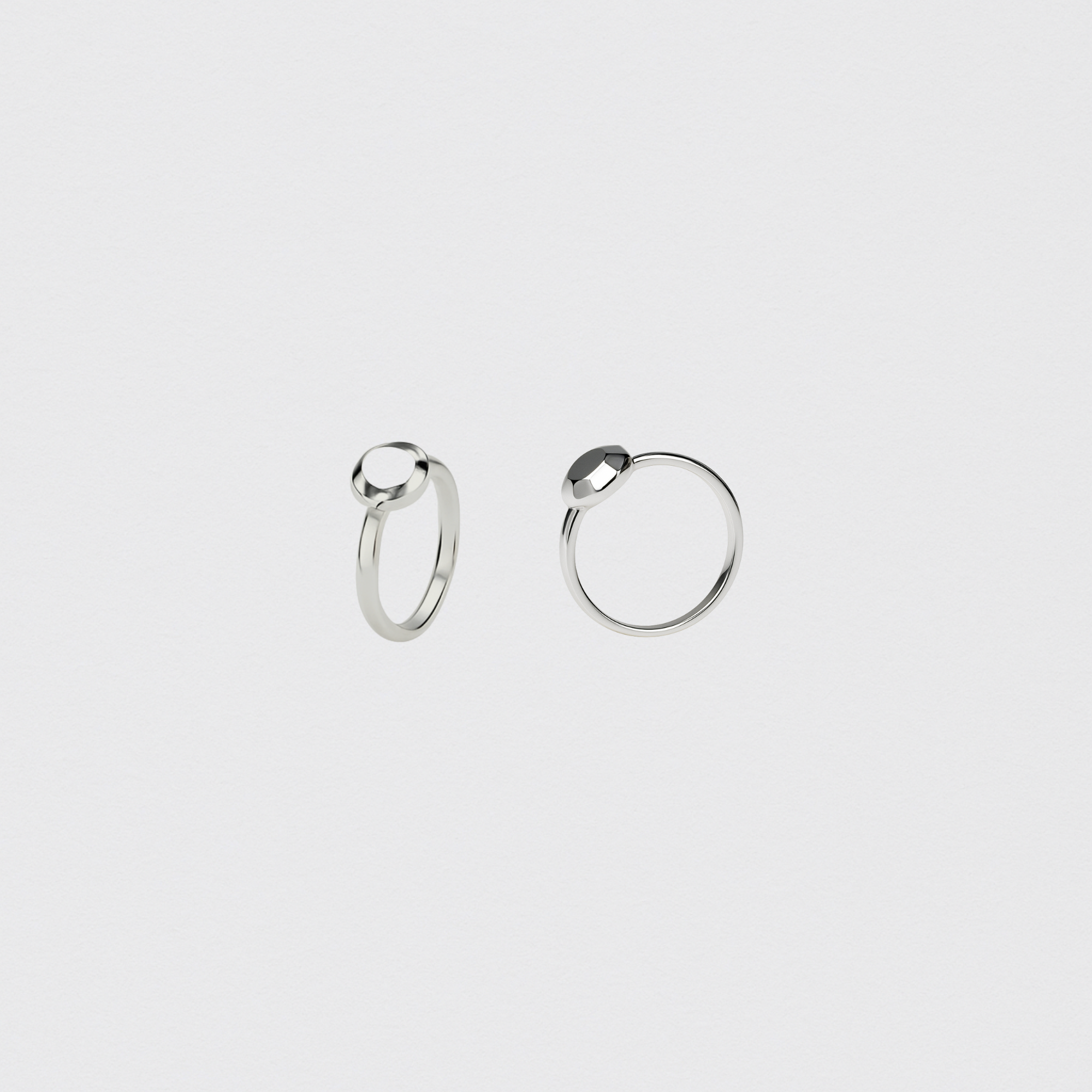 925 Sterling Silver Ring with Geometric Design