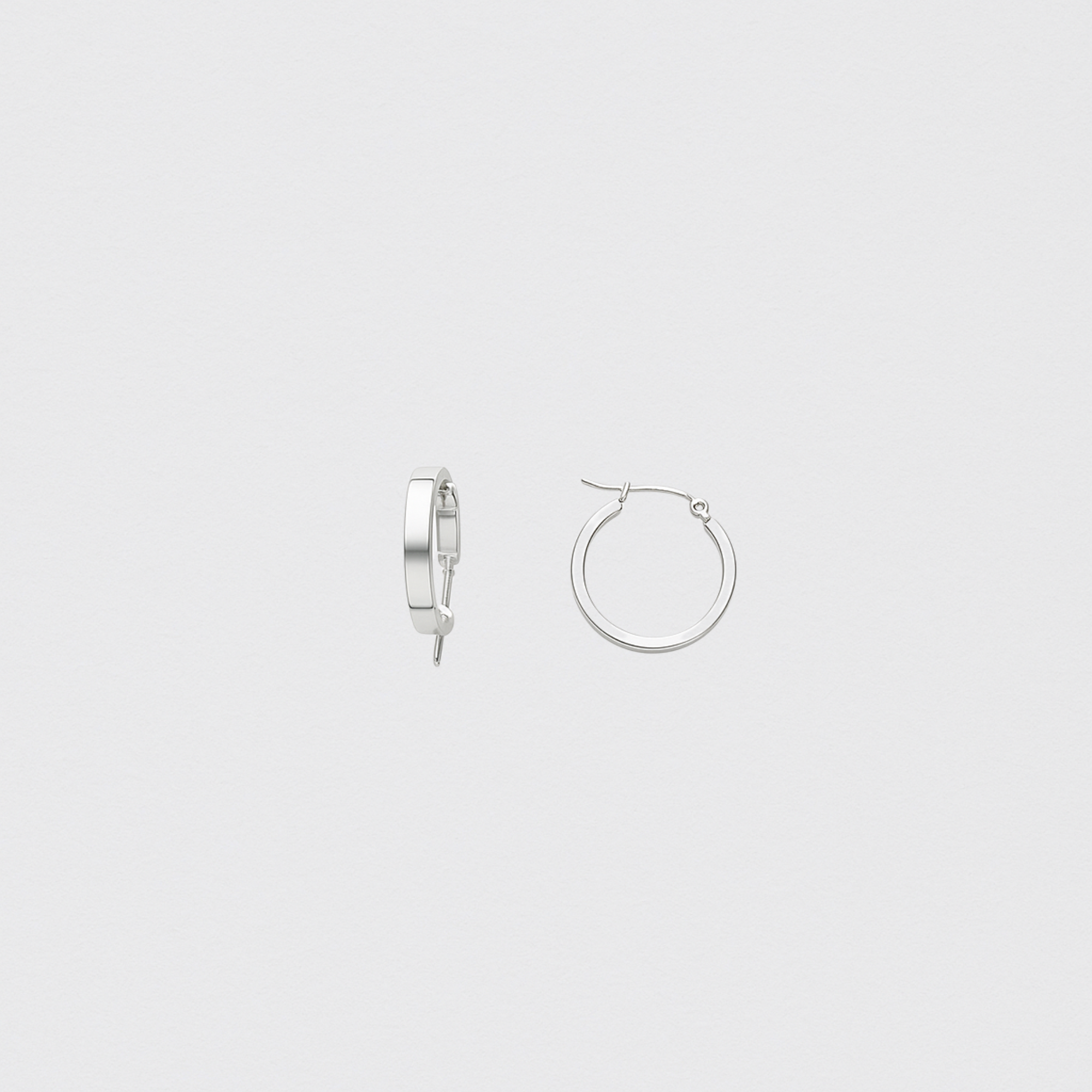 Plain Hoop Earrings in 925 Sterling Silver – 10 mm