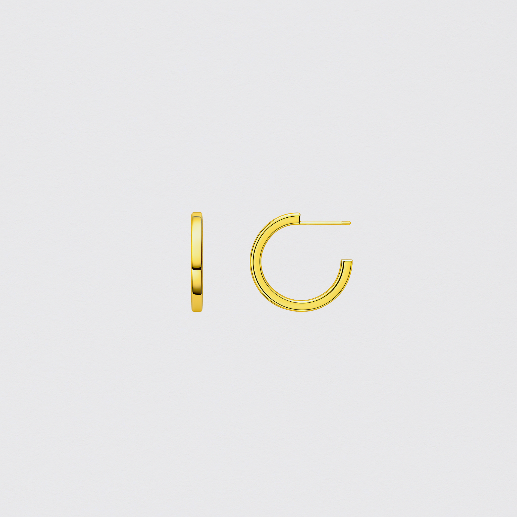 Classic Hoop Earrings in 925 Gold Plated Silver