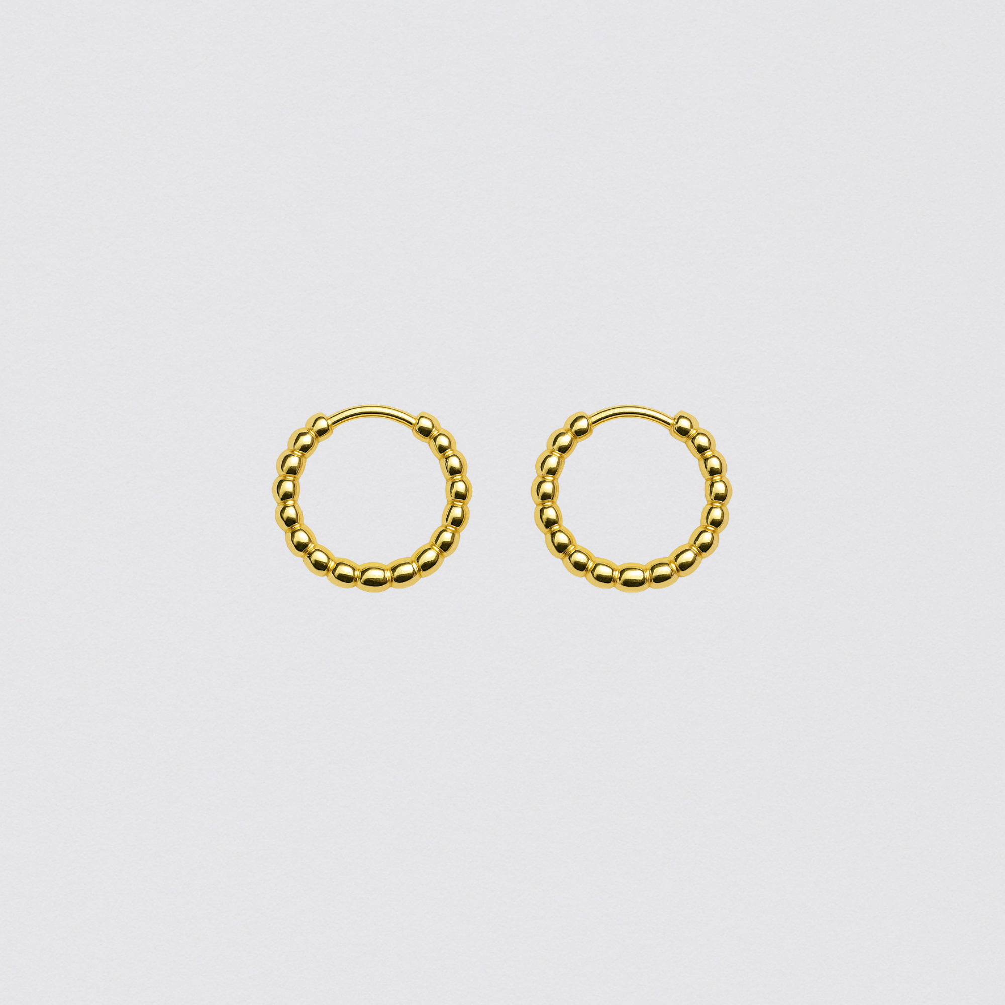 925 Silver Gold Plated Earrings with Sphere Design