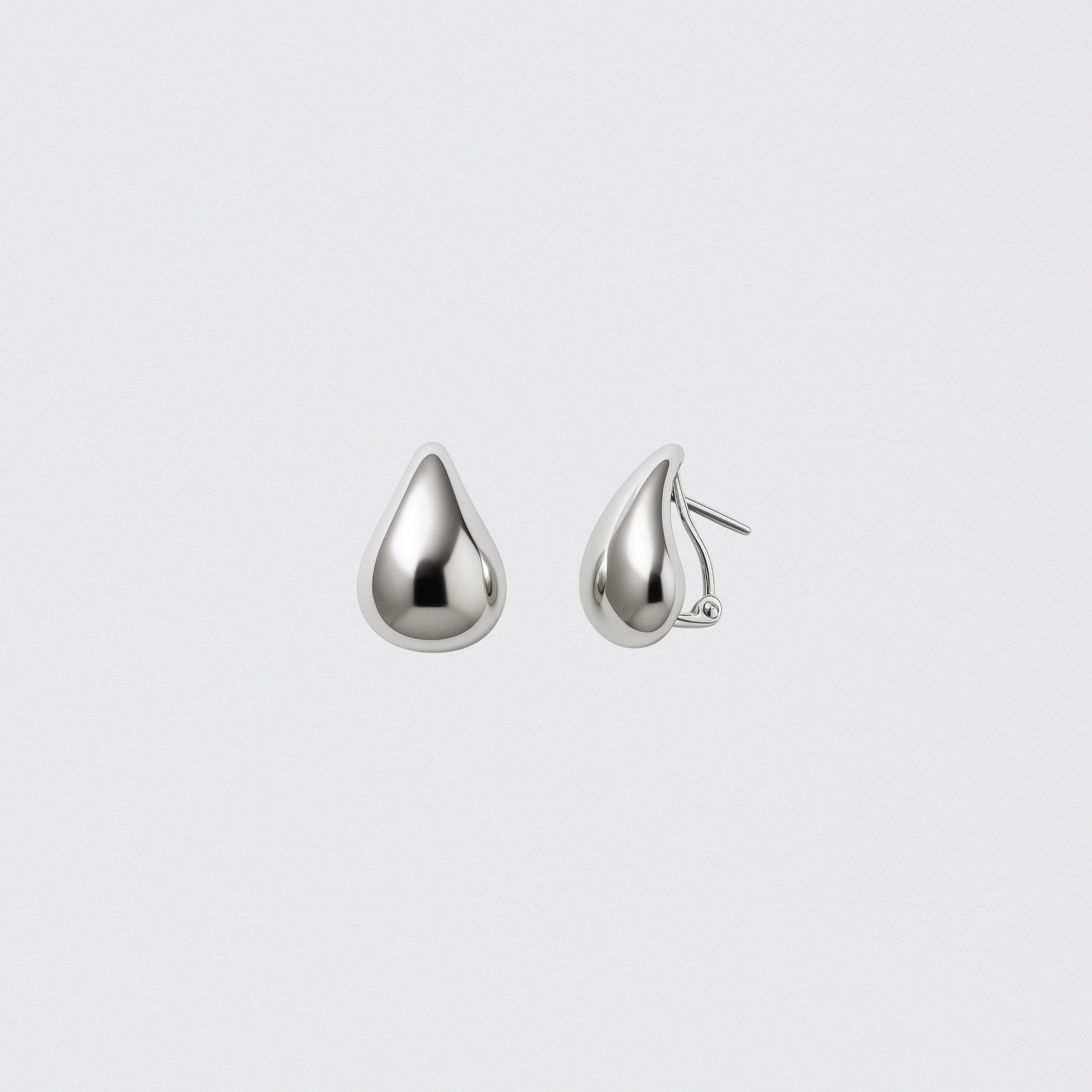 925 Silver Earrings with Organic Drop Design