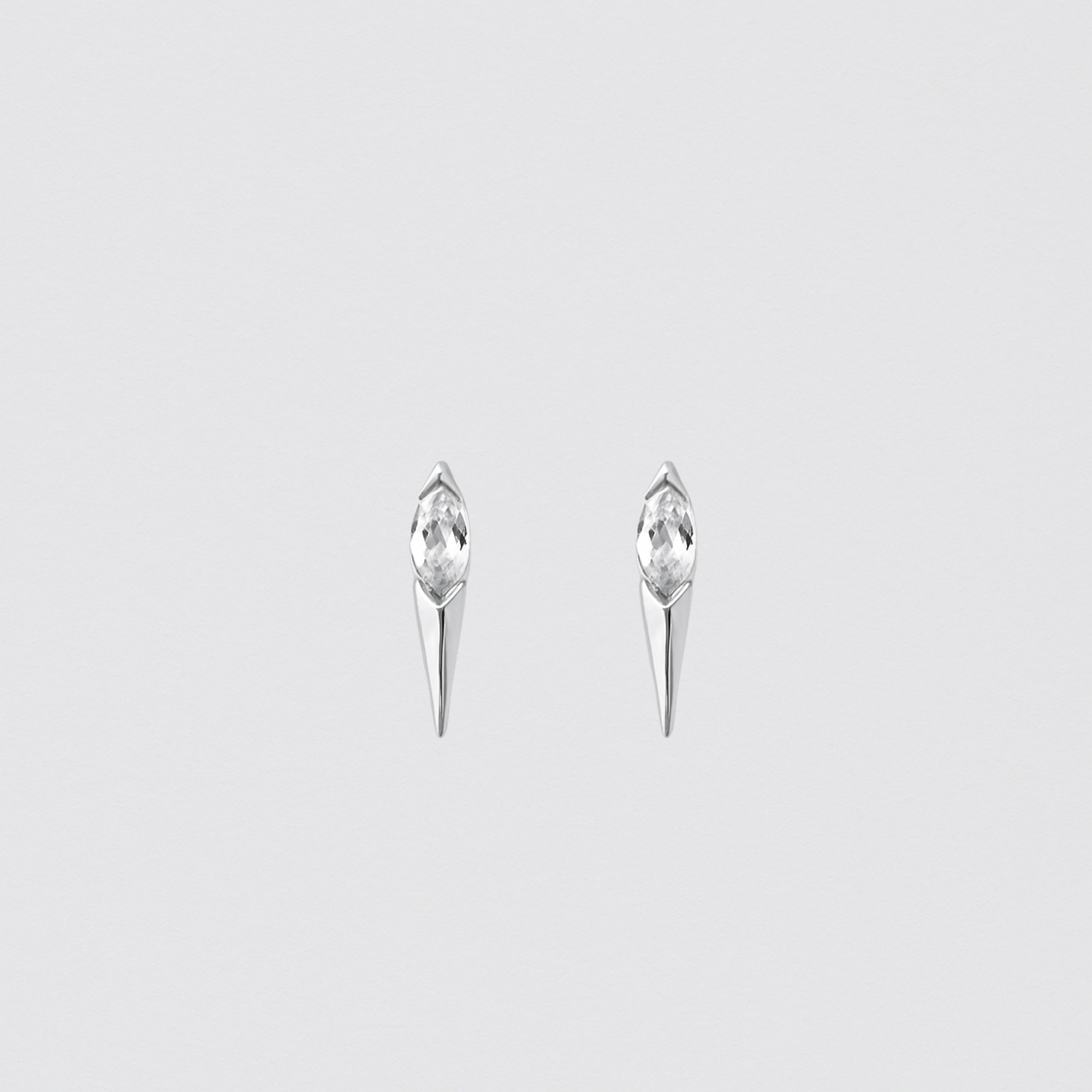 925 Silver Earrings with Cut Crystal
