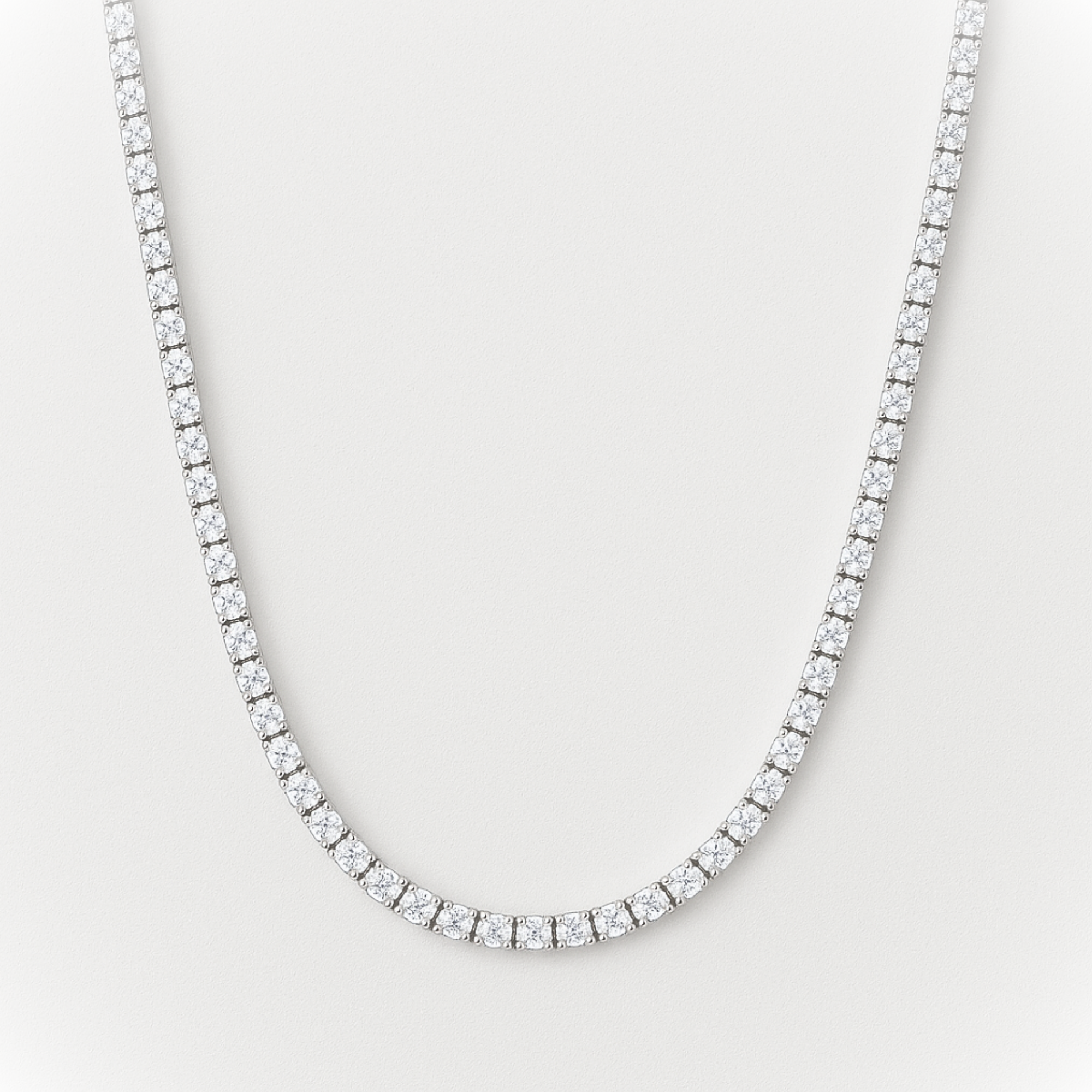 Colar Riviera em Prata 925 com Zircónias de 3 mm