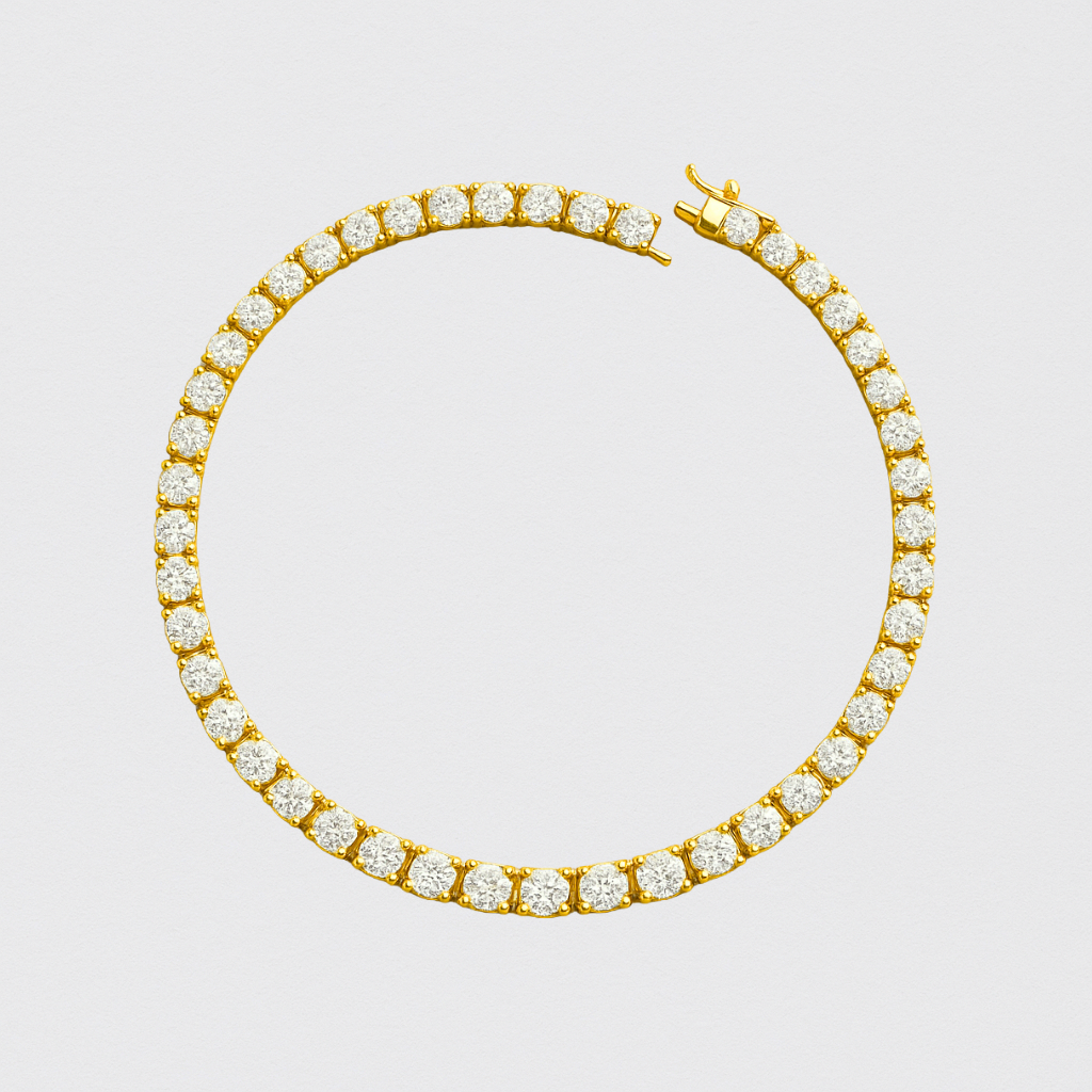 Riviera Bracelet in 925 Gold Plated Silver with Crystals – 19 cm