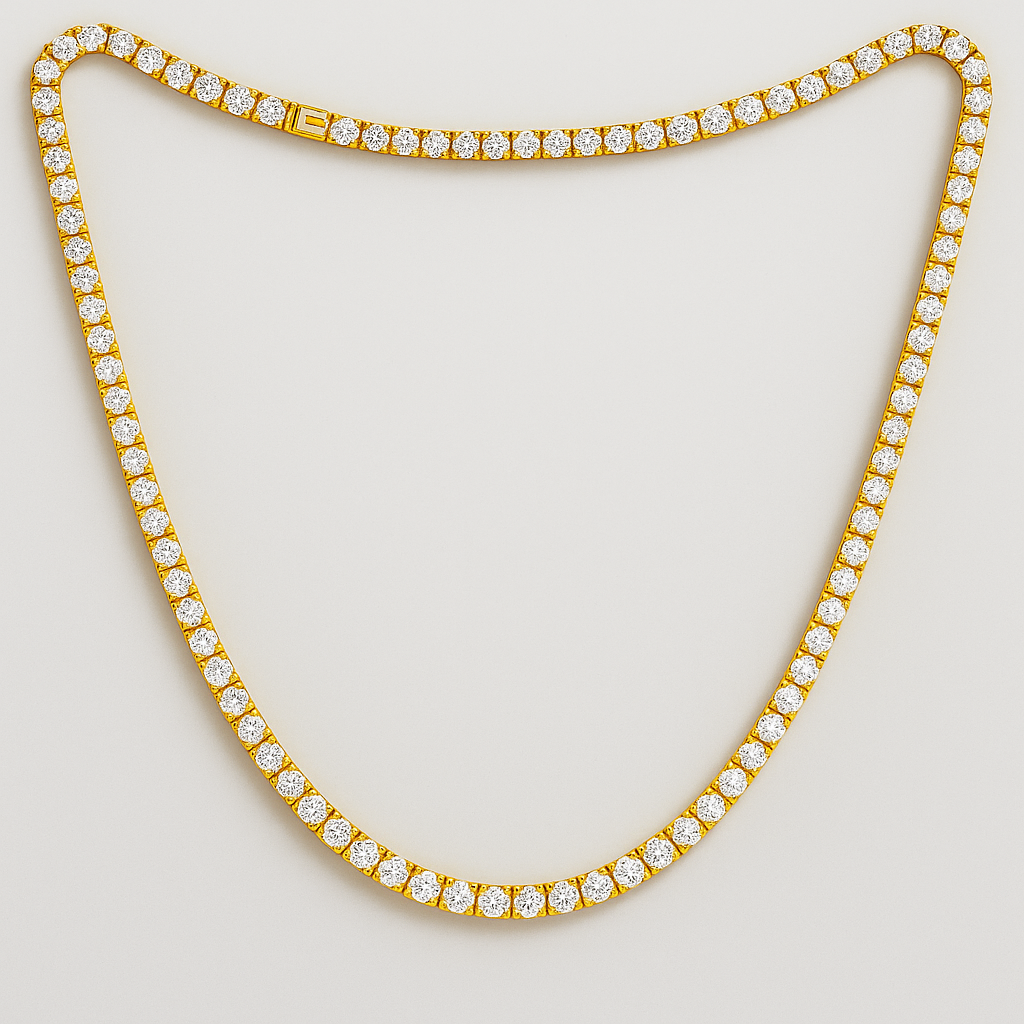 925 Silver Tennis Necklace with Zirconias 45 cm