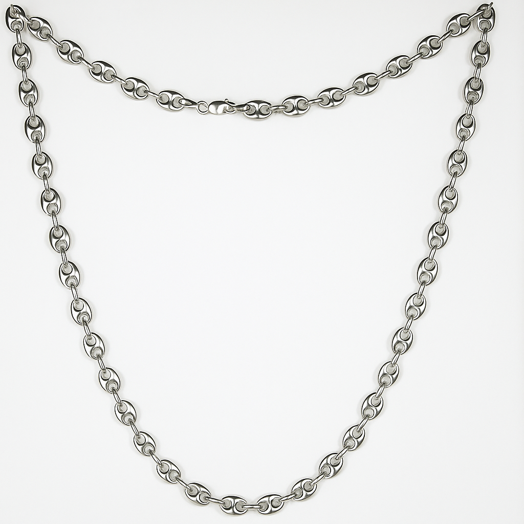 925 Silver Necklace Empty Maglia Marina Chain