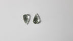 Prasiolita Natural Briolet– Lote com 2 Unidades (14,85 ct no total)