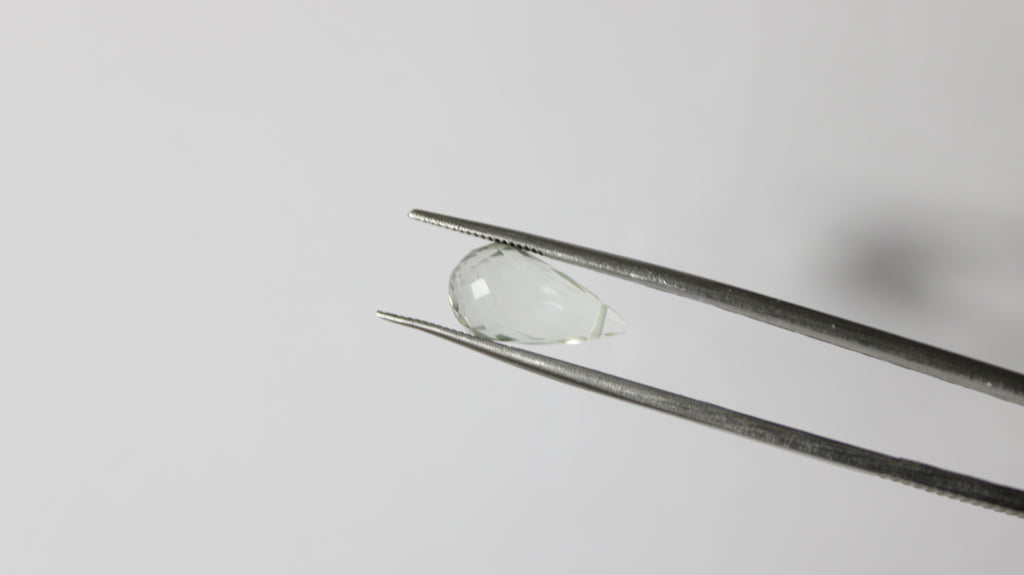 Prasiolita Natural Briolet– Lote com 2 Unidades (14,85 ct no total)