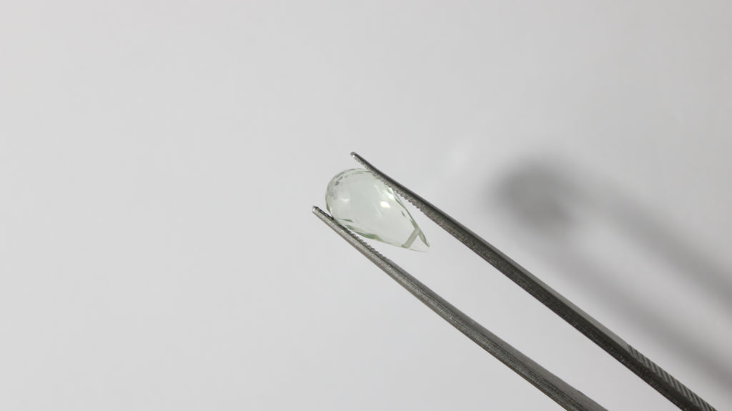 Prasiolita Natural Briolet– Lote com 2 Unidades (11,56 ct no total)