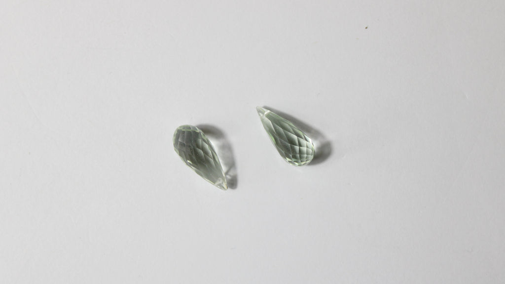 Prasiolita Natural Briolet – Lote com 2 Unidades (10,18 ct no total)