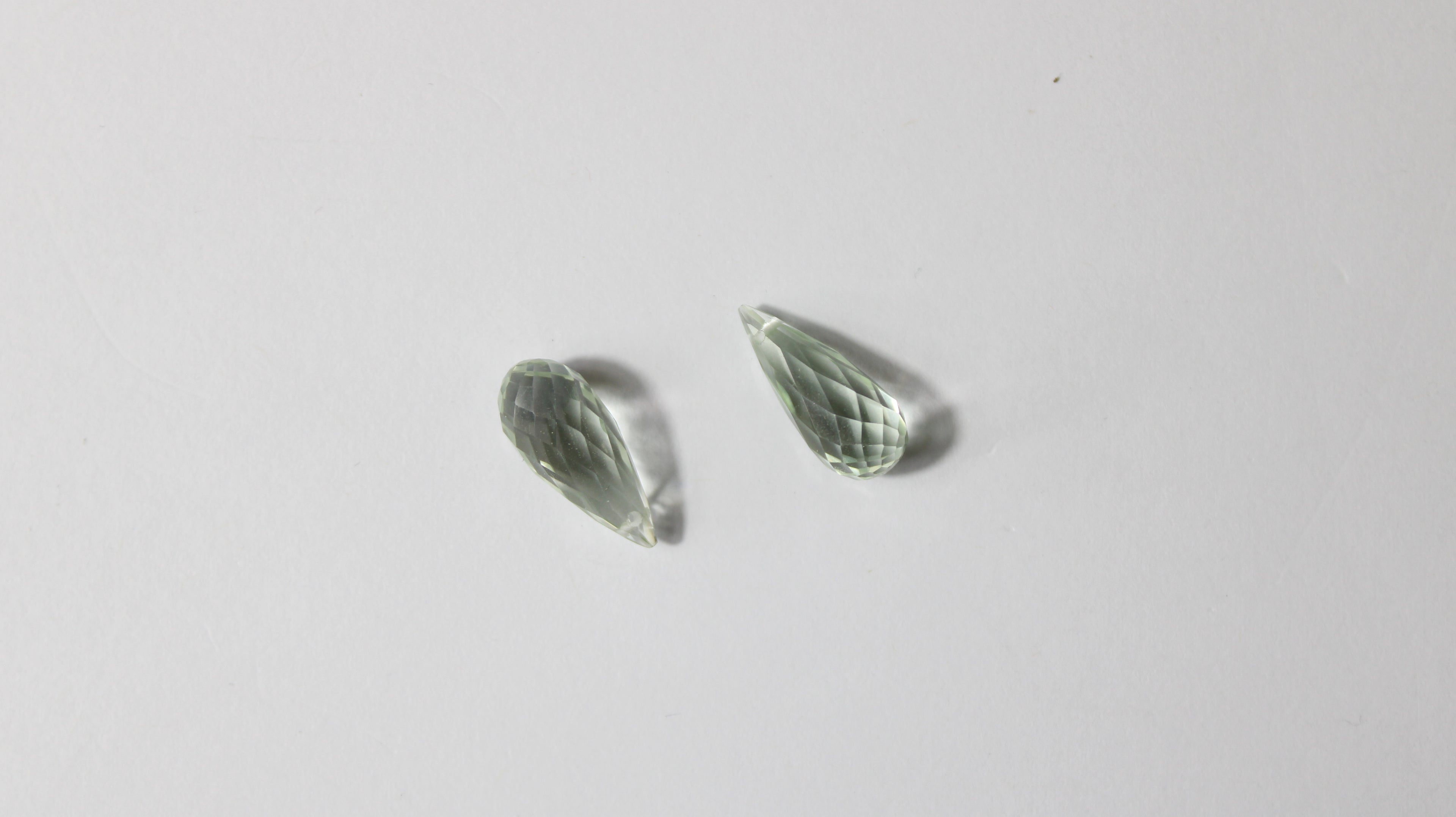 Prasiolita Natural Briolet – Lote com 2 Unidades (10,18 ct no total)