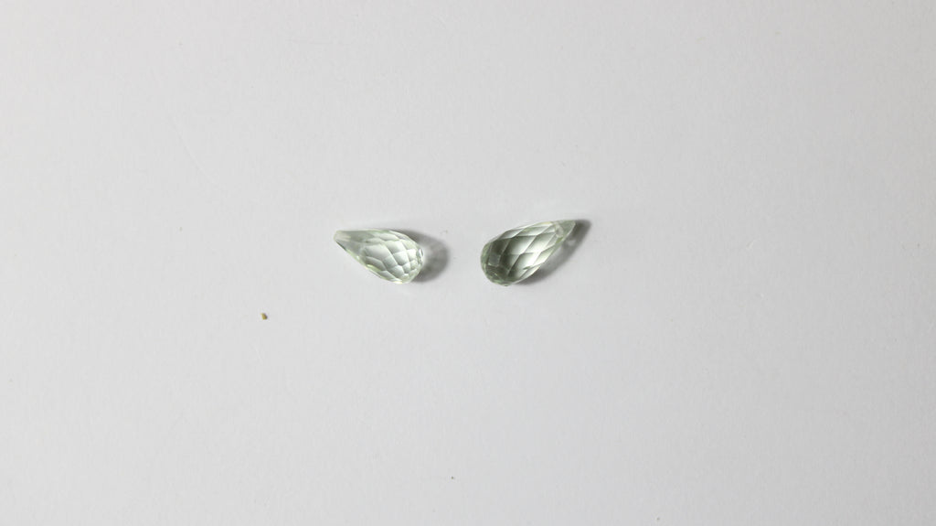 Prasiolita Natural Briolet – Lote com 2 Unidades (4,98 ct no total)