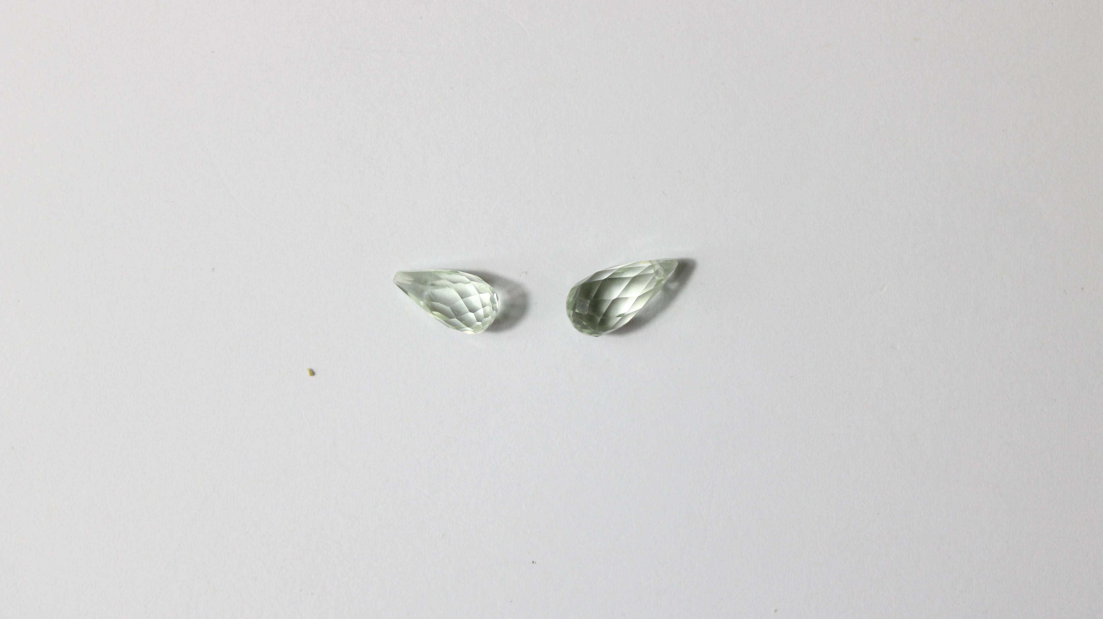 Prasiolita Natural Briolet – Lote com 2 Unidades (4,98 ct no total)