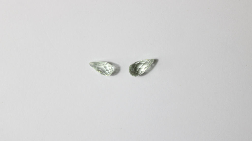 Prasiolita Natural Briolet – Lote com 2 Unidades (4,98 ct no total)