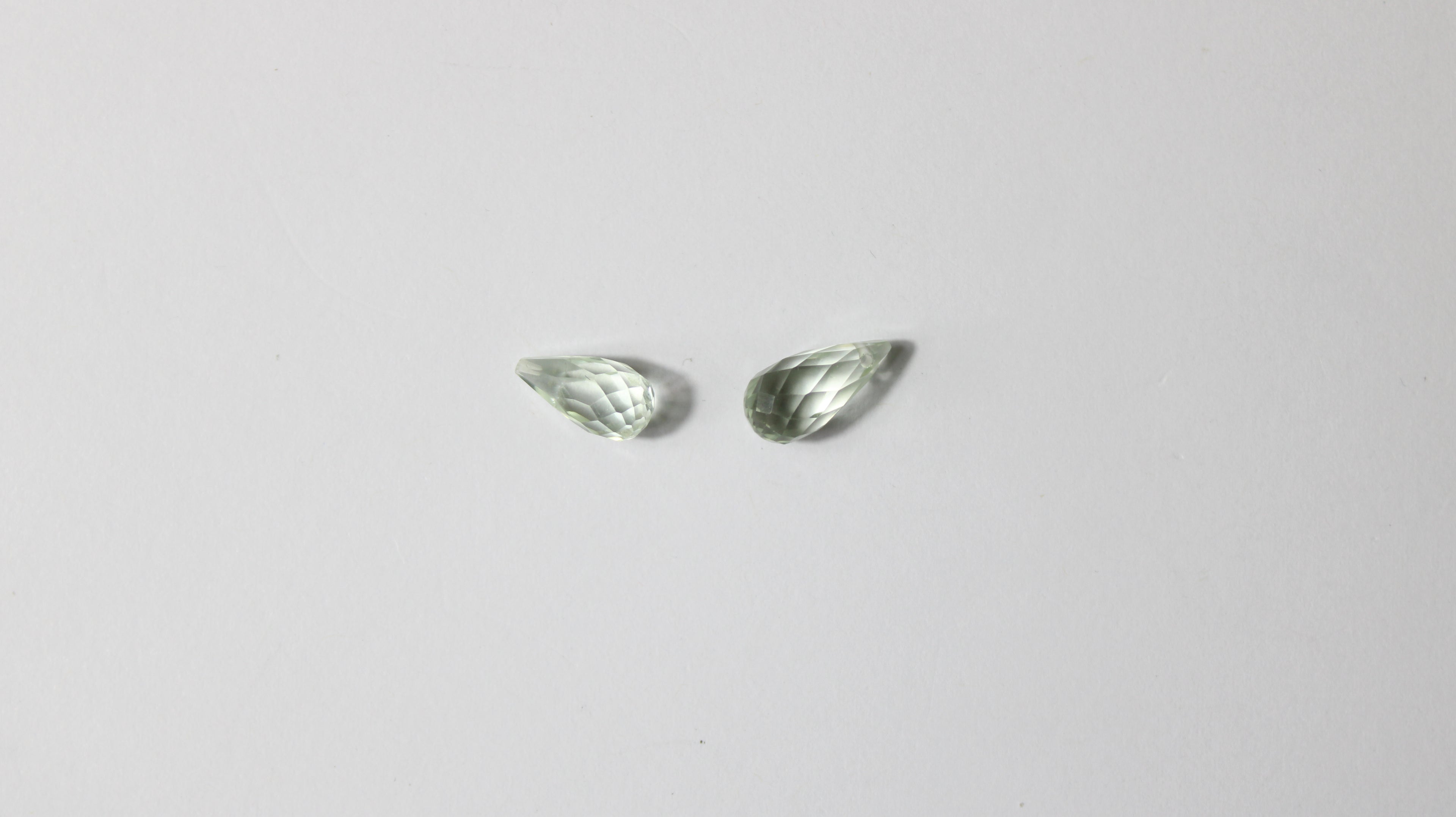 Prasiolita Natural Briolet – Lote com 2 Unidades (4,98 ct no total)