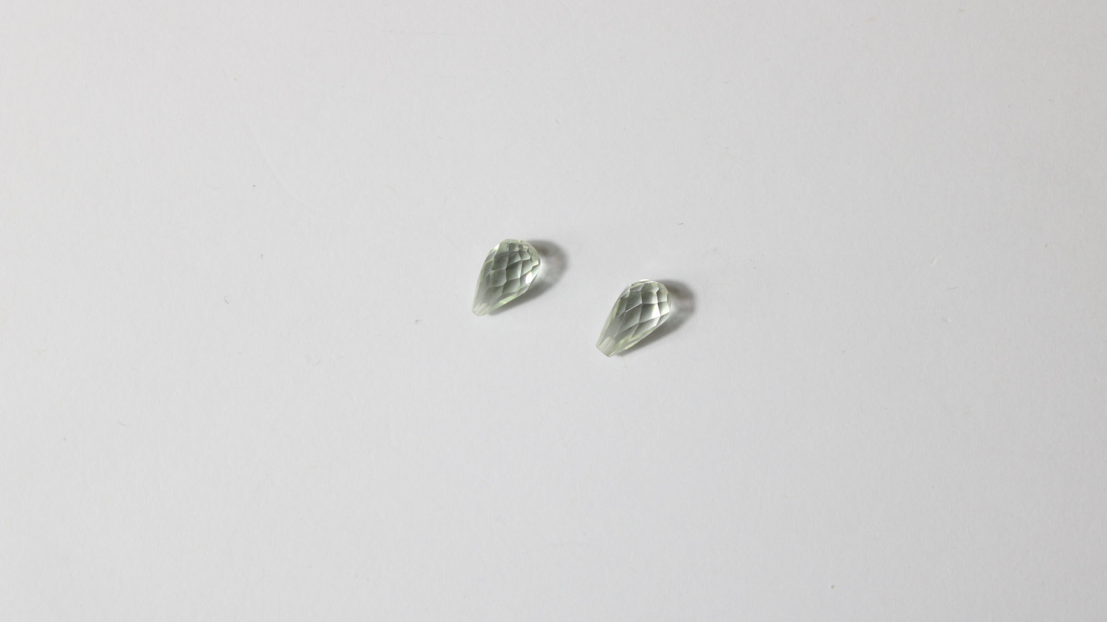 Prasiolita Natural Briolet – Lote com 2 Unidades (2,92 ct no total)