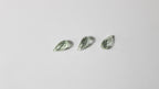 Prasiolita Natural Briolet – Lote com 3 Unidades (8,01 ct no total)