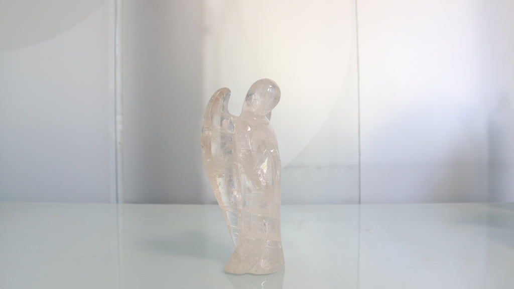 Anjo em Cristal  – Escultura Espiritual Artesanal