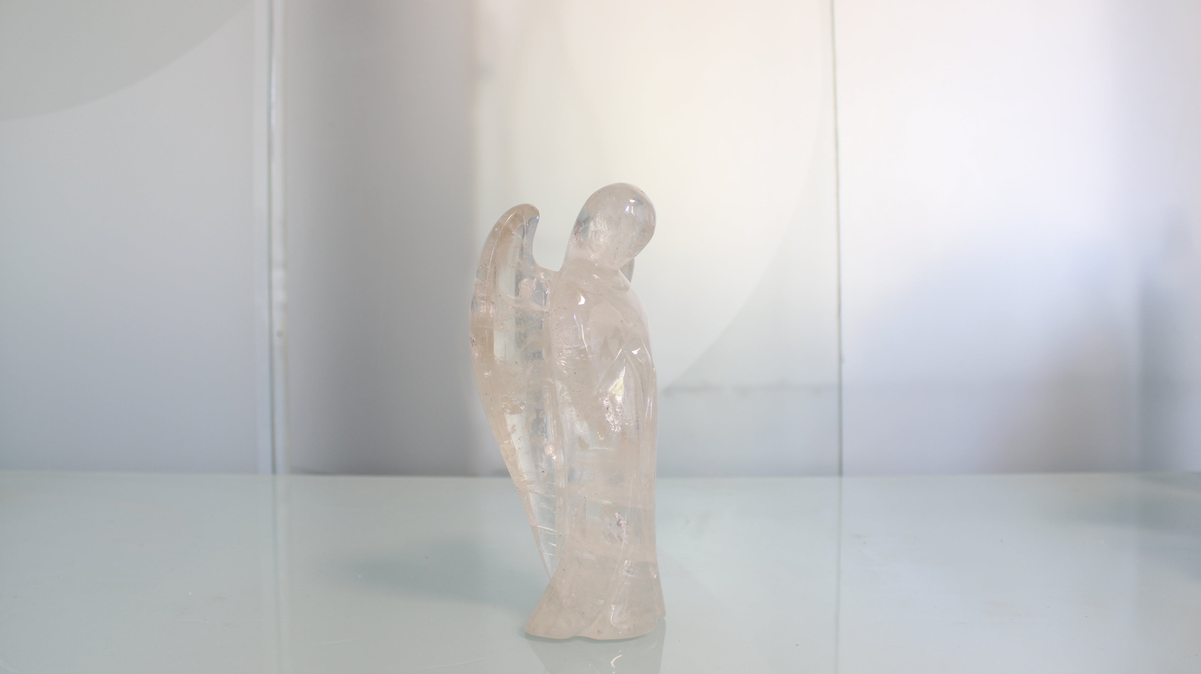 Anjo em Cristal  – Escultura Espiritual Artesanal