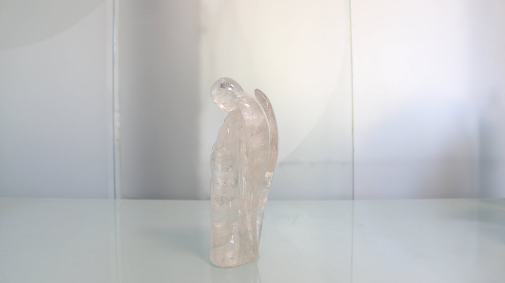 Anjo em Cristal  – Escultura Espiritual Artesanal