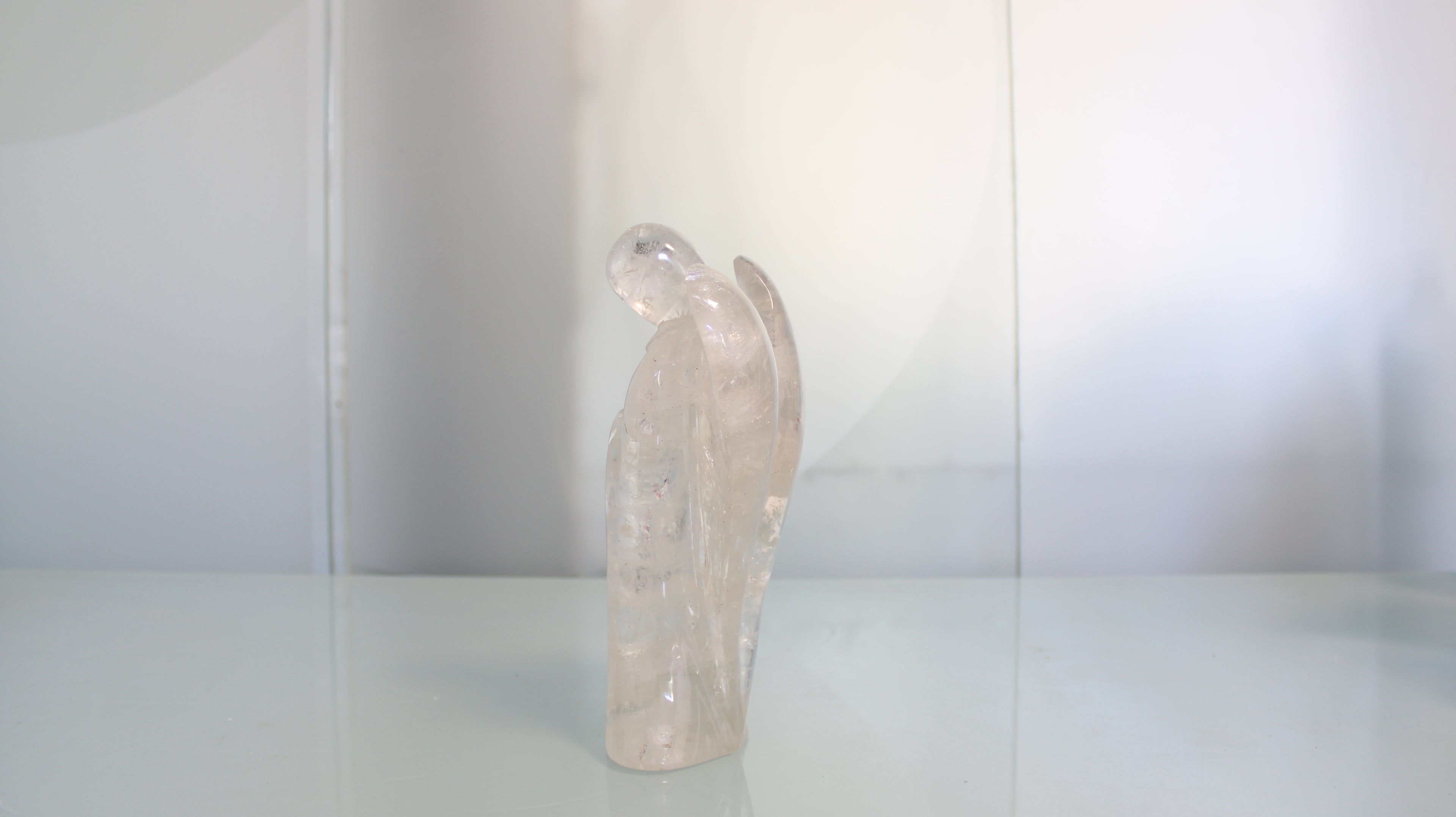 Anjo em Cristal  – Escultura Espiritual Artesanal