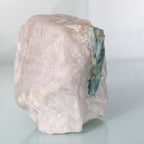 Bloco de Quartzo com Cristal de Água-Marinha – Veio Longitudinal Natural