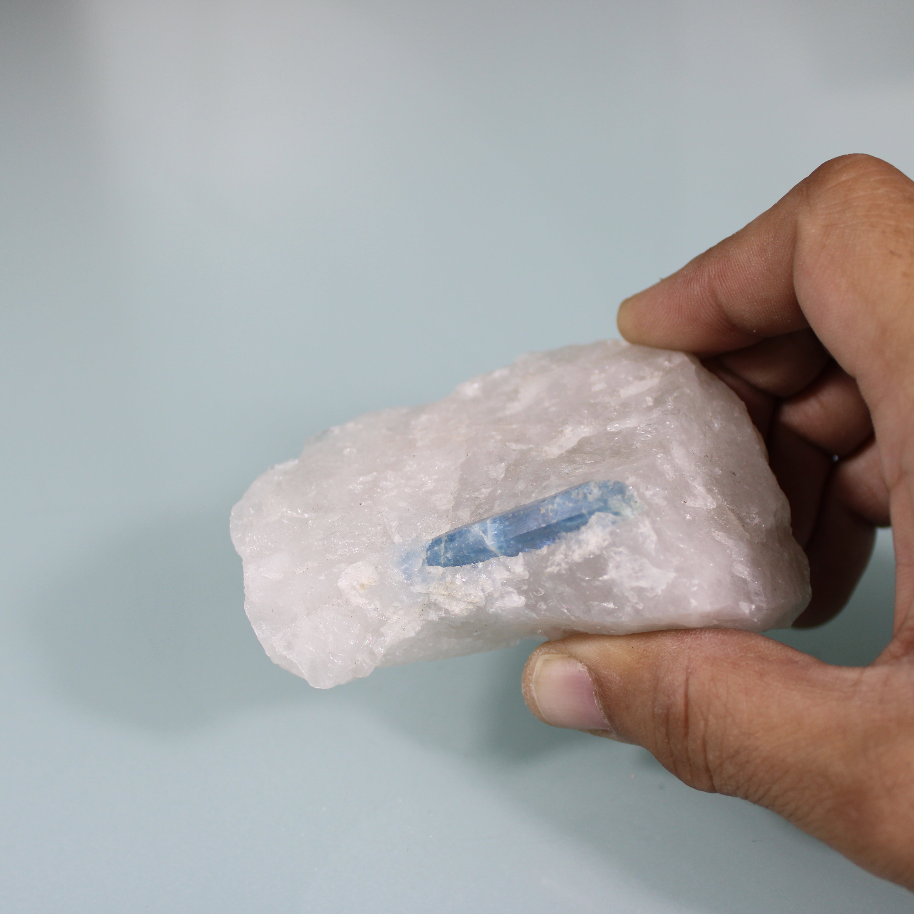 Aquamarine Crystal in Quartz – Harmony in Miniature