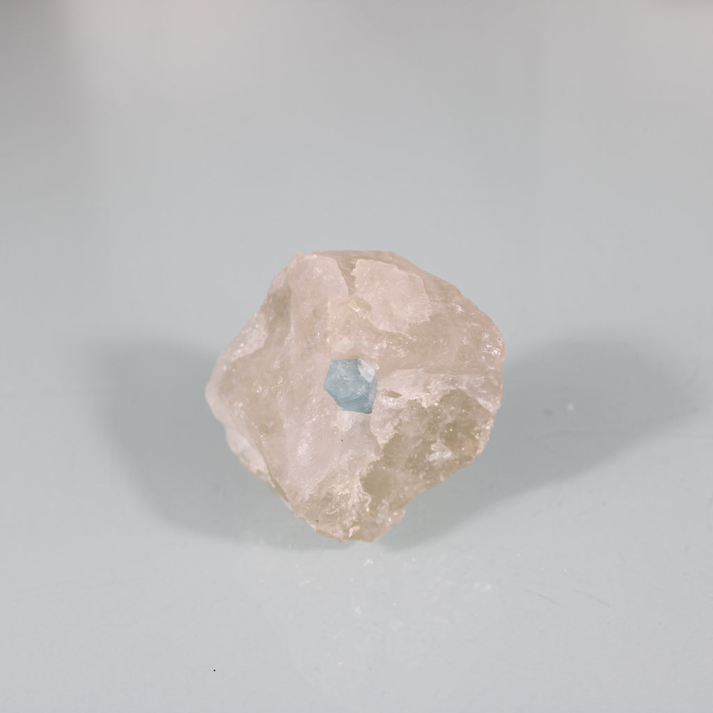 Aquamarine Set in Translucent Matrix – Natural Piece with Visible Inclusion