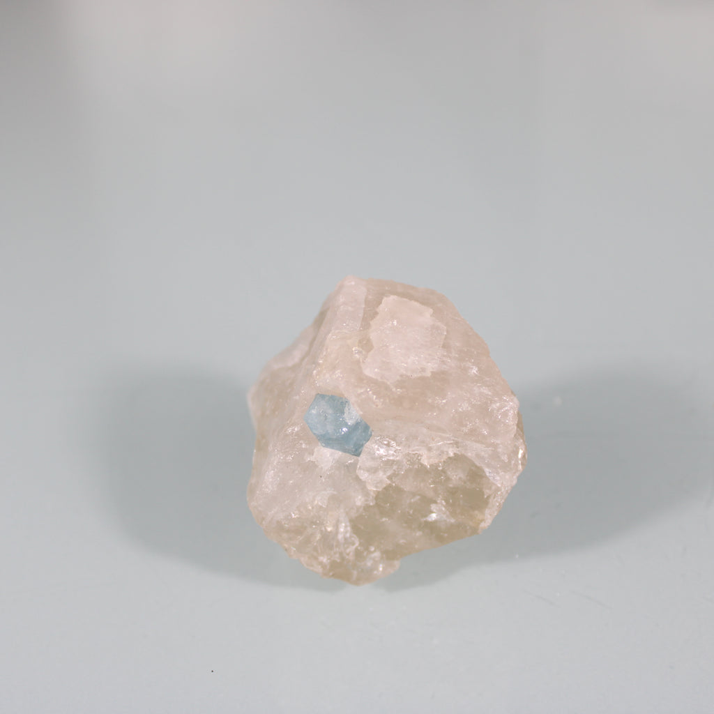 Aquamarine Set in Translucent Matrix – Natural Piece with Visible Inclusion